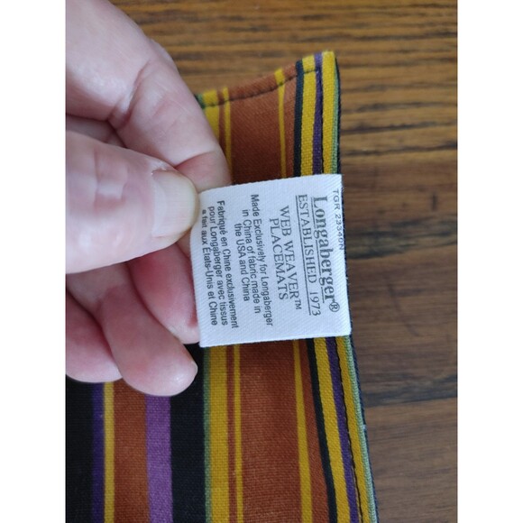 HALLOWEEN 2ea. LONGABERGER  Black Halloween FABRIC Placemats & Napkins NWOT - Picture 16 of 16